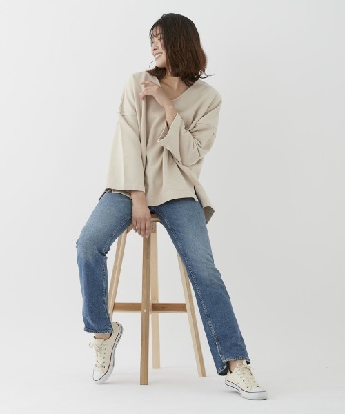 Ocean Pacific（オーシャンパシフィック）の「【OP:オーピー】レディースVネックスウェットプルオーバー（スウェット・レディース・ベージュ/イエロー/グリーン・MEDIUM）」の15枚目の写真