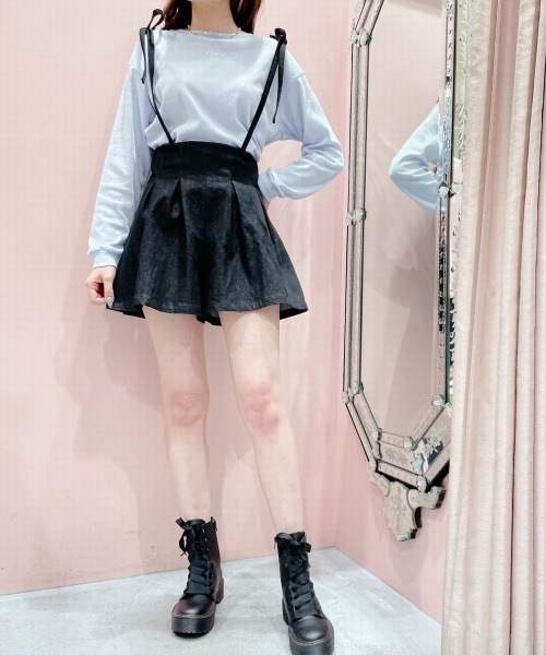 lilLilly（リルリリー）の「ラインストーンロゴTシャツ（Tシャツ/カットソー・レディース・ホワイト/ブラック/ブルー・FREE）」の17枚目の写真