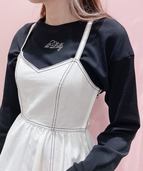 lilLilly（リルリリー）の「ラインストーンロゴTシャツ（Tシャツ/カットソー・レディース・ホワイト/ブラック/ブルー・FREE）」の15枚目の写真