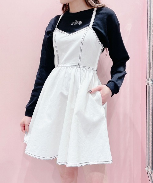 lilLilly（リルリリー）の「ラインストーンロゴTシャツ（Tシャツ/カットソー・レディース・ホワイト/ブラック/ブルー・FREE）」の10枚目の写真