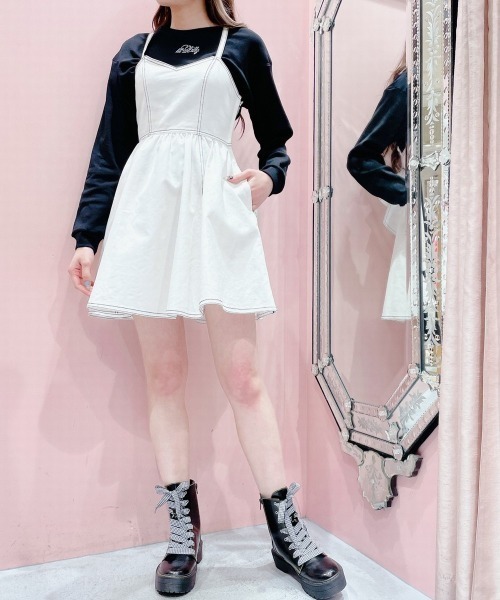 lilLilly（リルリリー）の「ラインストーンロゴTシャツ（Tシャツ/カットソー・レディース・ホワイト/ブラック/ブルー・FREE）」の18枚目の写真