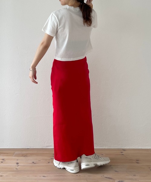 wee9s（ウィークス）の「daily daily 2way knit skirt / 美シルエット前後ツーウェイデイリーデイリーニットスカート（スカート・レディース・ブラック/レッド/ブルー/グリーン/ライトブルー/オレンジ/ピンク/アイボリー/パープル/グレー・FREE）」の17枚目の写真