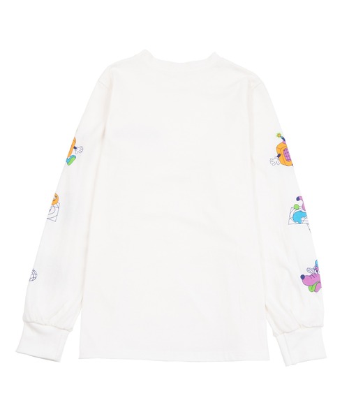 PUNYUS(プニュズ)の「スリーブプリントロンT(Tシャツ/カットソー・レディース・ピンク/オレンジ/ホワイト/ブラック・1/2/3/4)」の19枚目の写真