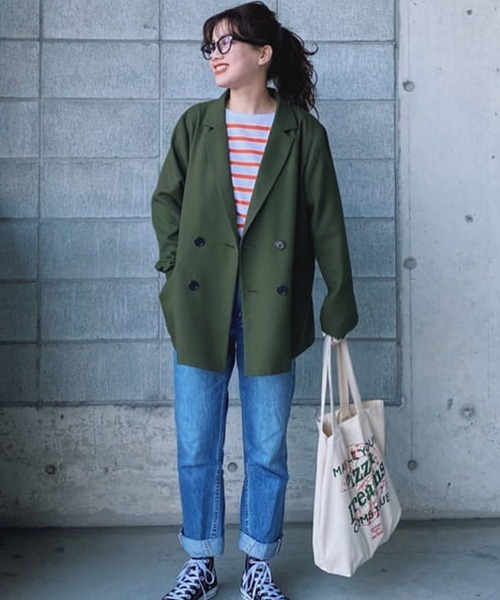 RODEO CROWNS WIDE BOWL（ロデオクラウンズワイドボウル）の「ヴィンテージダブルテーラードジャケット（テーラードジャケット・レディース・ネイビー/カーキ・FREE）」の19枚目の写真