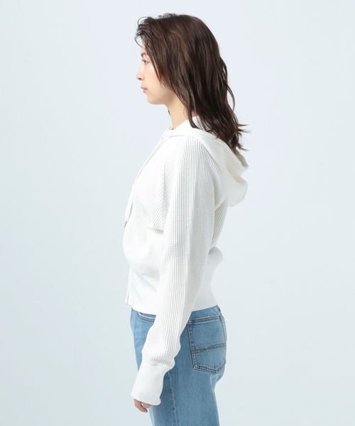 【BAYFLOW】【ベイフロー】シアージップパーカー　オフホワイト セール】[涼やかな透け感＆軽量]シアージップパーカー（パーカー