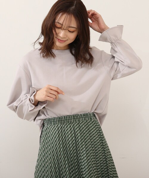 DRESKIP（ドレスキップ）の「◆キャンディスリ－ブプルオーバー（Tシャツ/カットソー・レディース・オフホワイト/ライトグレー/ブラック/グリーン系・02/03/04）」の5枚目の写真