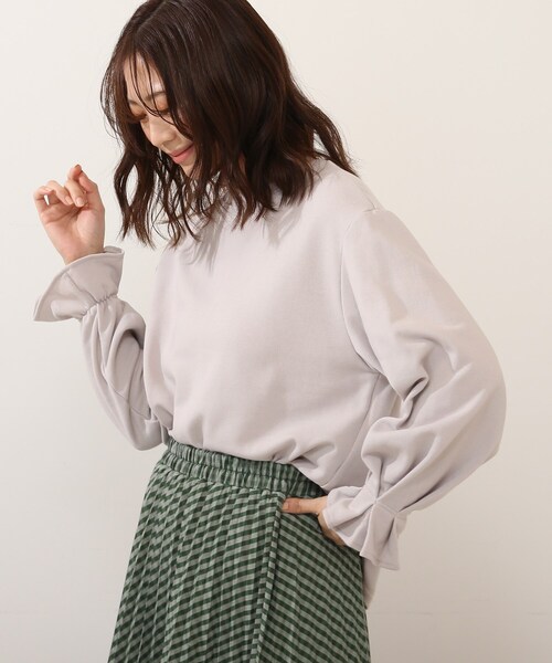 DRESKIP（ドレスキップ）の「◆キャンディスリ－ブプルオーバー（Tシャツ/カットソー・レディース・オフホワイト/ライトグレー/ブラック/グリーン系・02/03/04）」の6枚目の写真