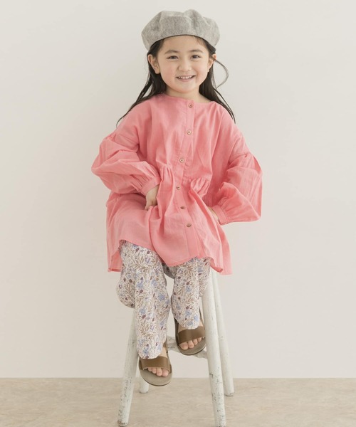 URBAN RESEARCH DOORS（アーバンリサーチドアーズ）の「『親子リンク』コットンボイル2WAYブラウス(KIDS)（シャツ/ブラウス・キッズ・ピンク/ベージュ系その他・120/105/135）」の11枚目の写真