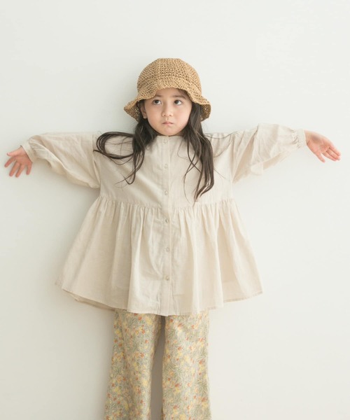 URBAN RESEARCH DOORS（アーバンリサーチドアーズ）の「『親子リンク』コットンボイル2WAYブラウス(KIDS)（シャツ/ブラウス・キッズ・ピンク/ベージュ系その他・120/105/135）」の14枚目の写真