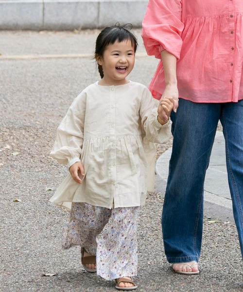 URBAN RESEARCH DOORS（アーバンリサーチドアーズ）の「『親子リンク』コットンボイル2WAYブラウス(KIDS)（シャツ/ブラウス・キッズ・ピンク/ベージュ系その他・120/105/135）」の17枚目の写真