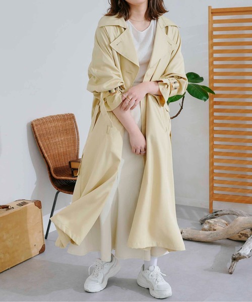 CPCM（シーピーシーエム）の「ロング丈トレンチコート（トレンチコート・レディース・イエロー/ベージュ/オフホワイト/アイボリー・FREE）」の14枚目の写真