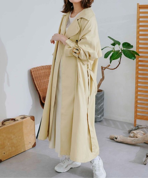 CPCM（シーピーシーエム）の「ロング丈トレンチコート（トレンチコート・レディース・イエロー/ベージュ/オフホワイト/アイボリー・FREE）」の15枚目の写真