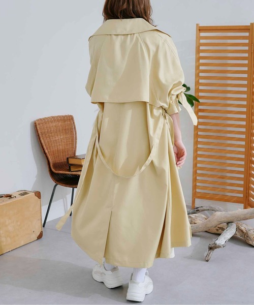 CPCM（シーピーシーエム）の「ロング丈トレンチコート（トレンチコート・レディース・イエロー/ベージュ/オフホワイト/アイボリー・FREE）」の17枚目の写真