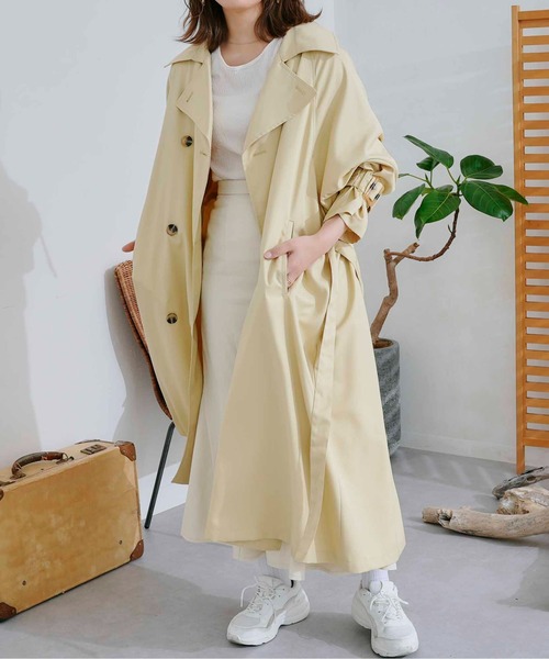 CPCM（シーピーシーエム）の「ロング丈トレンチコート（トレンチコート・レディース・イエロー/ベージュ/オフホワイト/アイボリー・FREE）」の19枚目の写真