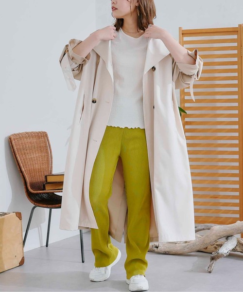 CPCM（シーピーシーエム）の「ロング丈トレンチコート（トレンチコート・レディース・イエロー/ベージュ/オフホワイト/アイボリー・FREE）」の20枚目の写真