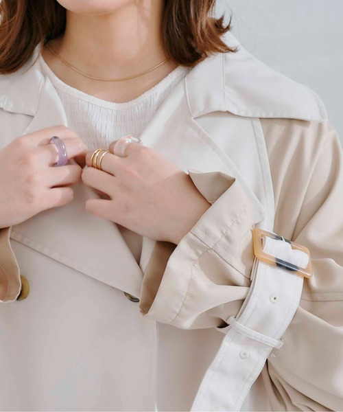 CPCM（シーピーシーエム）の「ロング丈トレンチコート（トレンチコート・レディース・イエロー/ベージュ/オフホワイト/アイボリー・FREE）」の21枚目の写真