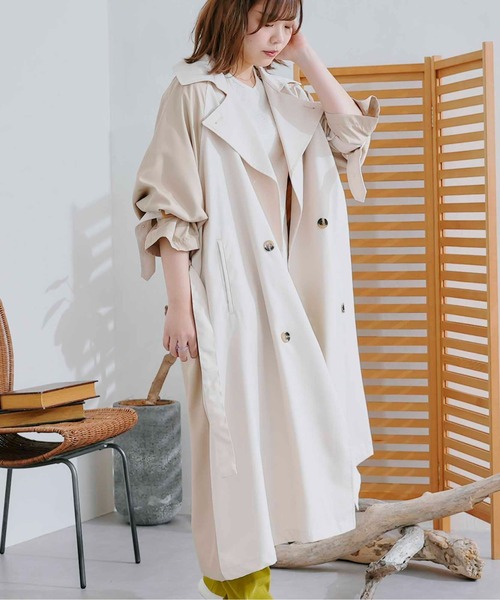 CPCM（シーピーシーエム）の「ロング丈トレンチコート（トレンチコート・レディース・イエロー/ベージュ/オフホワイト/アイボリー・FREE）」の10枚目の写真