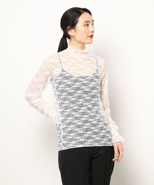 urge：（アージコロン ）の「【URGE：】フラワー レース シャーリング ブラウス（シャツ/ブラウス・レディース・ホワイト/ブラック/ライトベージュ・FREE）」の20枚目の写真
