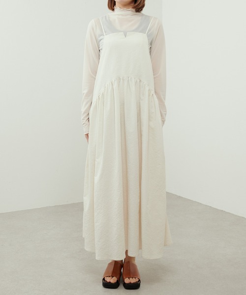 Lui's（ルイス）の「バックデザインストライプキャミワンピース（ワンピース・レディース・オフホワイト/サックスブルー/ブラック・FREE）」の14枚目の写真