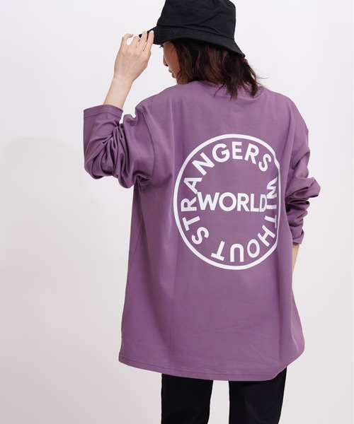 GIORDANO（ジョルダーノ）の「[ GIORDANO ] サークルロゴクルーネックポケットL/TEE (ユニセックス）（Tシャツ/カットソー・レディース・ホワイト/ブラック/ベージュ/ライトパープル・SMALL/MEDIUM/LARGE/X-LARGE/XX-LARGE）」の4枚目の写真