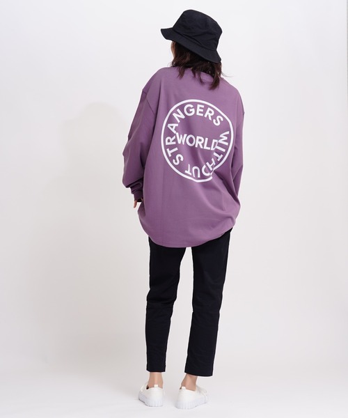 GIORDANO（ジョルダーノ）の「[ GIORDANO ] サークルロゴクルーネックポケットL/TEE (ユニセックス）（Tシャツ/カットソー・レディース・ホワイト/ブラック/ベージュ/ライトパープル・SMALL/MEDIUM/LARGE/X-LARGE/XX-LARGE）」の15枚目の写真