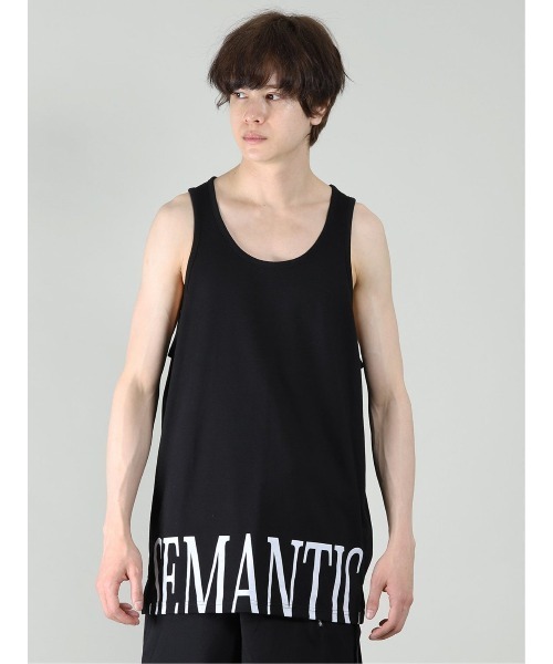 semantic design(セマンティックデザイン)の「セマンティックデザイン/semantic design ロゴ クルーネック ルーズタンクトップ(タンクトップ・メンズ・ホワイト/ブラック・MEDIUM/LARGE)」の8枚目の写真