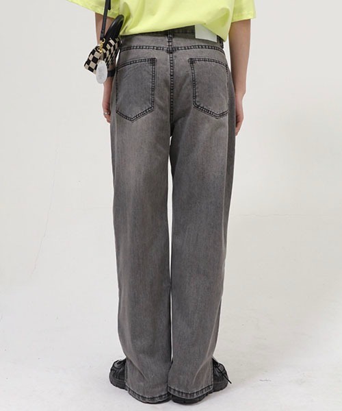 WESTBOY（ウエストボーイ）の「ルーズスリットデニムパンツ/セミワイドデニムパンツ WO22S3PT06【WB ORIGINALS】（デニムパンツ・メンズ・ライトグレー/グレー・M/L/XL/S）」の12枚目の写真