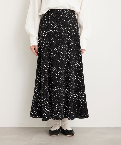 ROPE' PICNIC(ロペピクニック)の「【WEB限定】ドットマーメイドスカート(スカート・レディース・ベージュ/ブラック・38/36)」の3枚目の写真