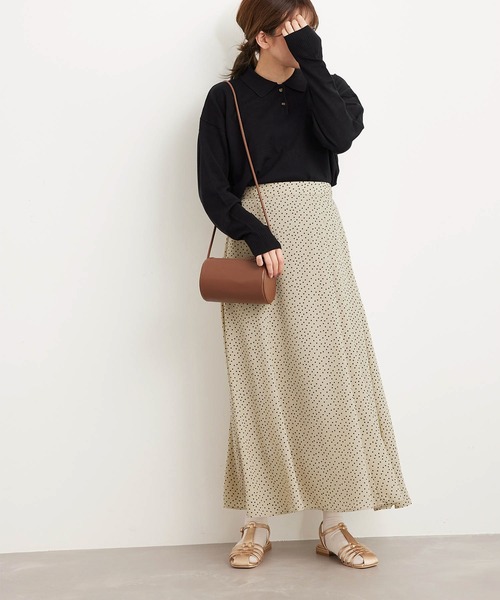 ROPE' PICNIC(ロペピクニック)の「【WEB限定】ドットマーメイドスカート(スカート・レディース・ベージュ/ブラック・38/36)」の12枚目の写真