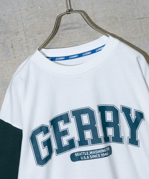GERRY（ジェリー）の「【ag】〔GERRY/ジェリー〕USAコットン天竺COLLEGEロゴプリント半袖ワイドTシャツ/ルーズシルエット（Tシャツ/カットソー・メンズ・ホワイト/サックスブルー系/その他/ダークグリーン/ブラック・MEDIUM/LARGE/X-LARGE）」の10枚目の写真