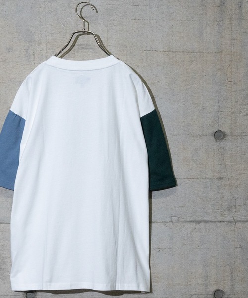 GERRY（ジェリー）の「【ag】〔GERRY/ジェリー〕USAコットン天竺COLLEGEロゴプリント半袖ワイドTシャツ/ルーズシルエット（Tシャツ/カットソー・メンズ・ホワイト/サックスブルー系/その他/ダークグリーン/ブラック・MEDIUM/LARGE/X-LARGE）」の15枚目の写真