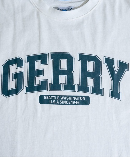 GERRY（ジェリー）の「【ag】〔GERRY/ジェリー〕USAコットン天竺COLLEGEロゴプリント半袖ワイドTシャツ/ルーズシルエット（Tシャツ/カットソー・メンズ・ホワイト/サックスブルー系/その他/ダークグリーン/ブラック・MEDIUM/LARGE/X-LARGE）」の14枚目の写真