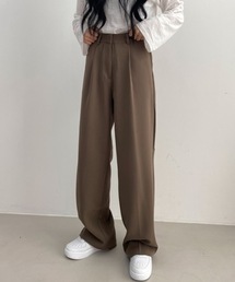 【REMIND 】3カラーハイウエスト ピンタックワイドスラックス