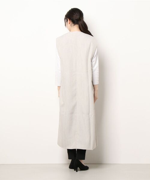 RETRO GIRL（レトロガール）の「ロングジレベスト（ベスト・レディース・オフホワイト/ブラック/ライトグリーン・FREE）」の7枚目の写真