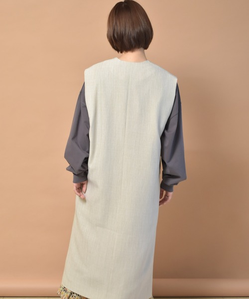 RETRO GIRL（レトロガール）の「ロングジレベスト（ベスト・レディース・オフホワイト/ブラック/ライトグリーン・FREE）」の21枚目の写真