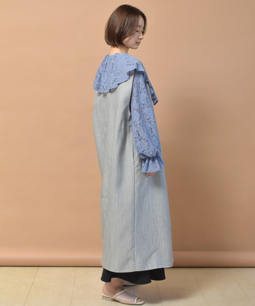 RETRO GIRL（レトロガール）の「ロングジレベスト（ベスト・レディース・オフホワイト/ブラック/ライトグリーン・FREE）」の9枚目の写真