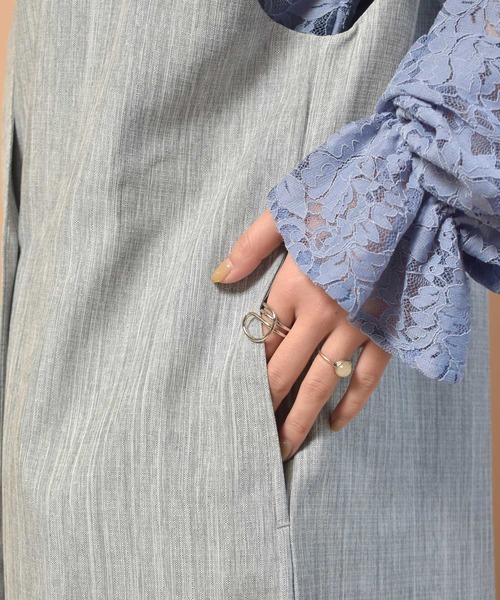 RETRO GIRL（レトロガール）の「ロングジレベスト（ベスト・レディース・オフホワイト/ブラック/ライトグリーン・FREE）」の19枚目の写真