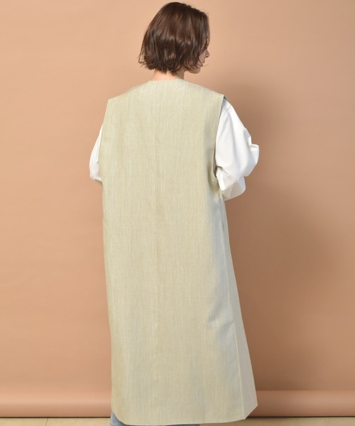 RETRO GIRL（レトロガール）の「ロングジレベスト（ベスト・レディース・オフホワイト/ブラック/ライトグリーン・FREE）」の11枚目の写真