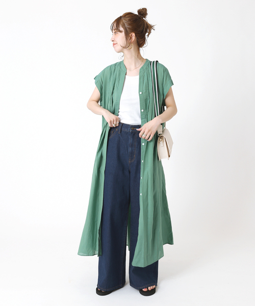 B.C STOCK(ベーセーストック)の「ワイドデニムパンツ(デニムパンツ・レディース・ネイビー/ブルー系その他・SMALL/MEDIUM)」の7枚目の写真