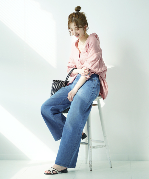 B.C STOCK(ベーセーストック)の「ワイドデニムパンツ(デニムパンツ・レディース・ネイビー/ブルー系その他・SMALL/MEDIUM)」の10枚目の写真