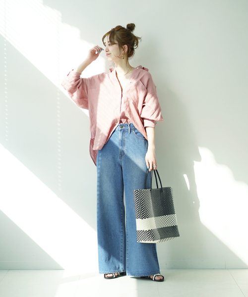 B.C STOCK(ベーセーストック)の「ワイドデニムパンツ(デニムパンツ・レディース・ネイビー/ブルー系その他・SMALL/MEDIUM)」の11枚目の写真