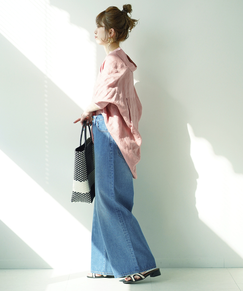 B.C STOCK(ベーセーストック)の「ワイドデニムパンツ(デニムパンツ・レディース・ネイビー/ブルー系その他・SMALL/MEDIUM)」の12枚目の写真