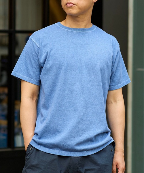 Good On(グッドオン)の「GOOD ON クルーネックTシャツ GOST701(Tシャツ/カットソー・メンズ・ライトブルー/パープル/ブルー系その他・L/M/XL/S)」の2枚目の写真