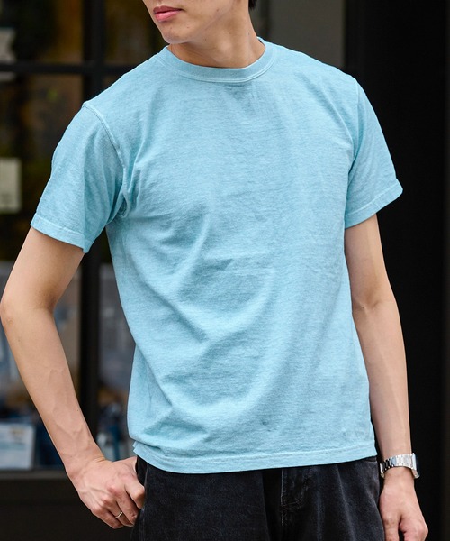 Good On(グッドオン)の「GOOD ON クルーネックTシャツ GOST701(Tシャツ/カットソー・メンズ・ライトブルー/パープル/ブルー系その他・L/M/XL/S)」の1枚目の写真