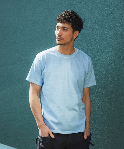 Good On(グッドオン)の「GOOD ON クルーネックTシャツ GOST701(Tシャツ/カットソー・メンズ・ライトブルー/パープル/ブルー系その他・L/M/XL/S)」の4枚目の写真