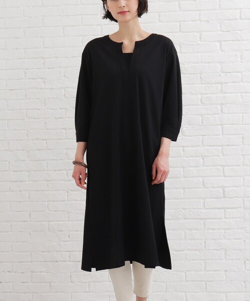 SHOO・LA・RUE（シューラルー）の「◆【接触冷感】さらりカフタンワンピース（ワンピース・レディース・ブラック/グリーン・02/03/04）」の10枚目の写真