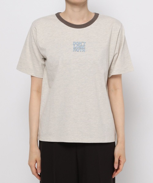 PAGEBOY（ページボーイ）の「レトロリンガーロゴTシャツ（Tシャツ/カットソー・レディース・ネイビー/オフホワイト/オートミール・FREE）」の11枚目の写真