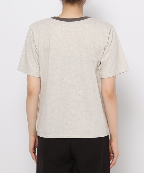 PAGEBOY（ページボーイ）の「レトロリンガーロゴTシャツ（Tシャツ/カットソー・レディース・ネイビー/オフホワイト/オートミール・FREE）」の13枚目の写真