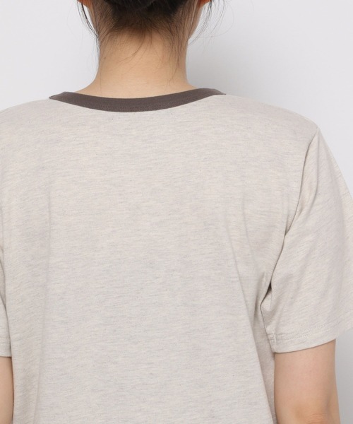 PAGEBOY（ページボーイ）の「レトロリンガーロゴTシャツ（Tシャツ/カットソー・レディース・ネイビー/オフホワイト/オートミール・FREE）」の17枚目の写真