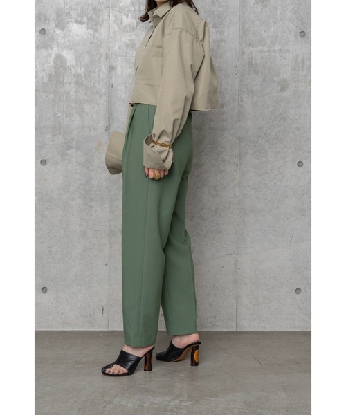 LA PEAU DE GEM（ラポドゥジェム）の「【LA PEAU DE GEM】ベルトスラックステーパードパンツ（スラックス・レディース・ブルー/グリーン・M/S）」の21枚目の写真